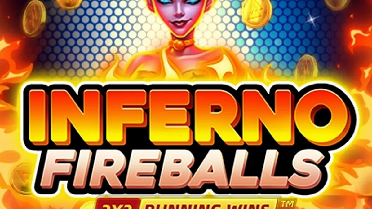 Interface do jogo Inferno Fireballs com elementos de fogo e design moderno
